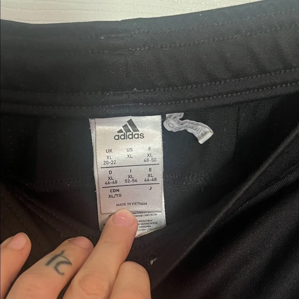 Adidas Black Joggers with White Stripes - Picture 5 of 6